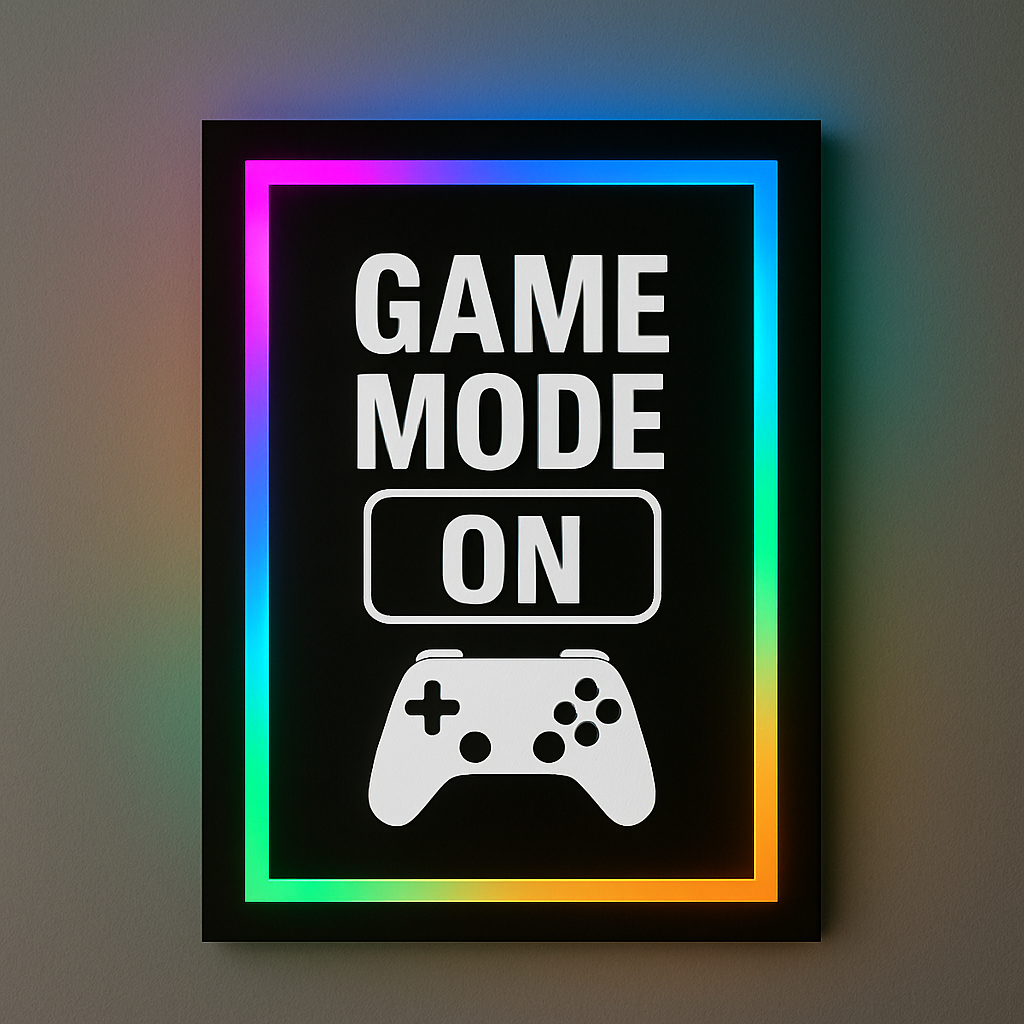 🎮 Game Mode ON – RGB Wall Art (Medium)